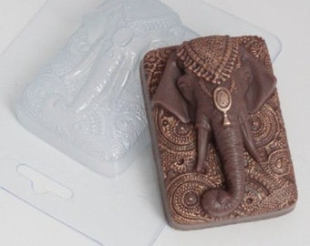 Indian elephant - plastic soap mold soap making soap mould molds soap mold