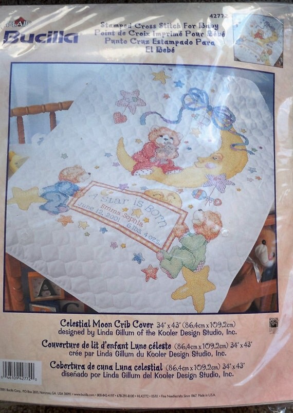 Bucilla Baby Quilt Stamped Cross Stitch by
