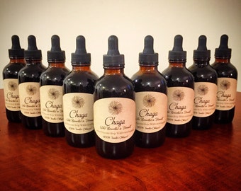 Chaga Tincture - Double Extract - Wild Harvested - (Inonotus Obliquus)