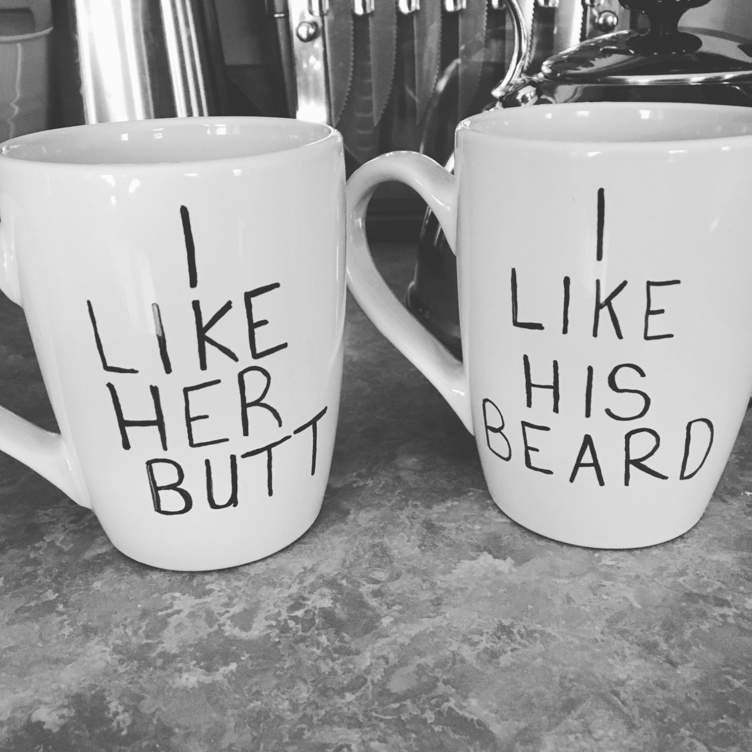 Matching Mugs by LifeGoesOnGifts on Etsy