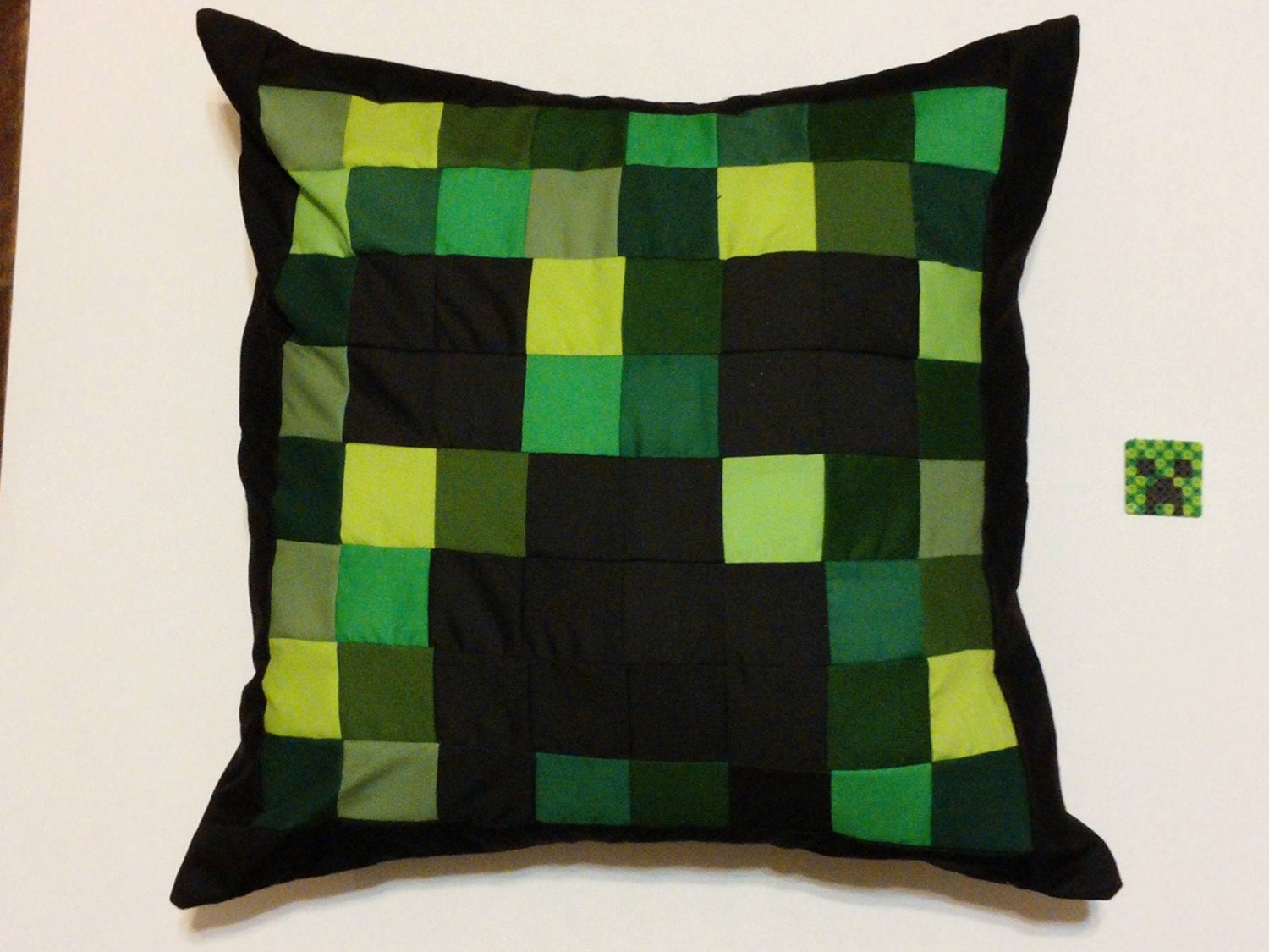 Creeper Minecraft Inspired Pillow 20x20