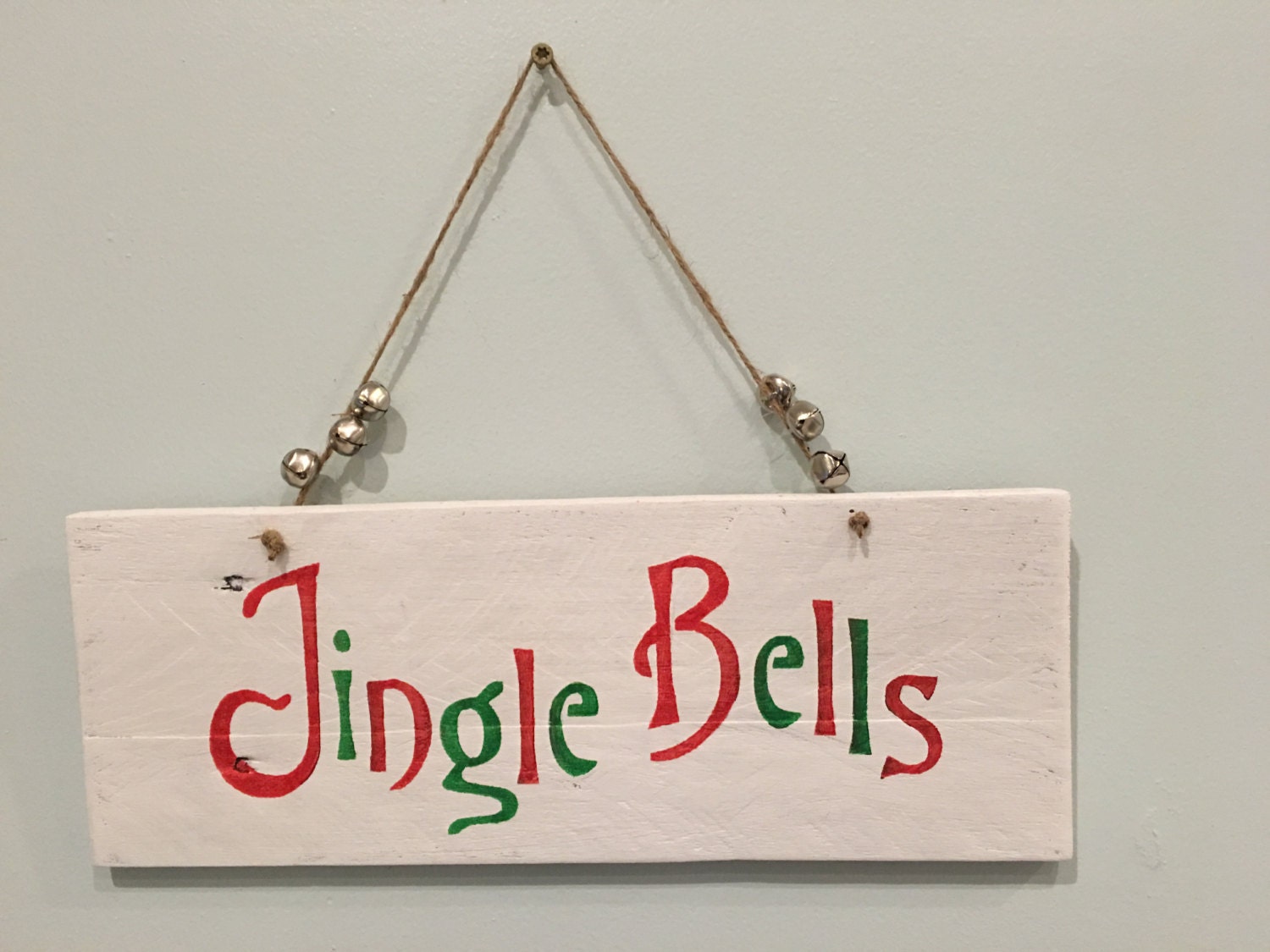 Rustic sign 'Jingle Bells' Christmas signs by