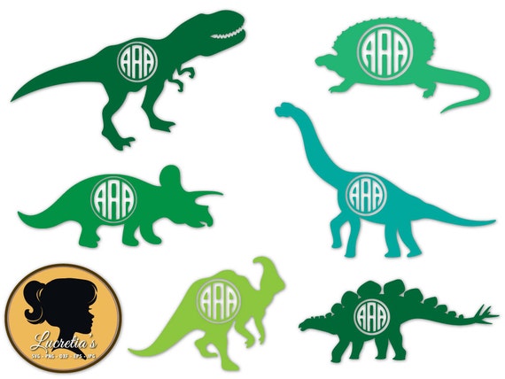 Download Dinosaur monogram SVG silhouette- Dinosaur pack Svg ...