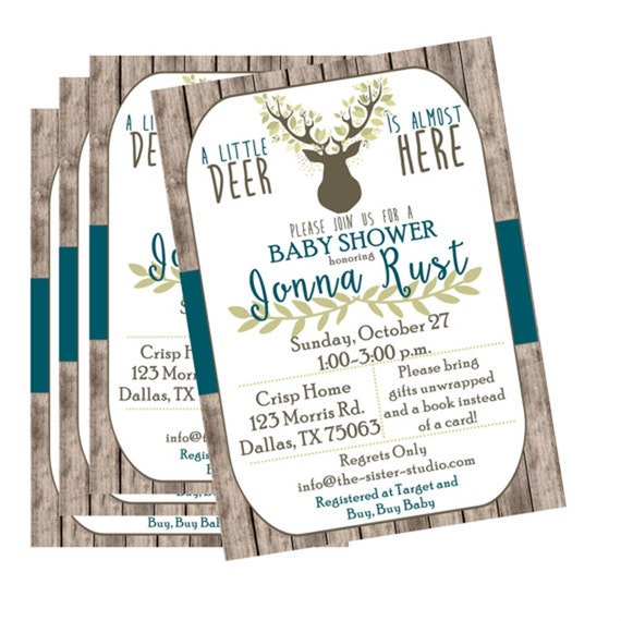 Deer Hunting Baby Shower Invitations 9