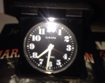 Europa 1 jewel windup metal alarm clock