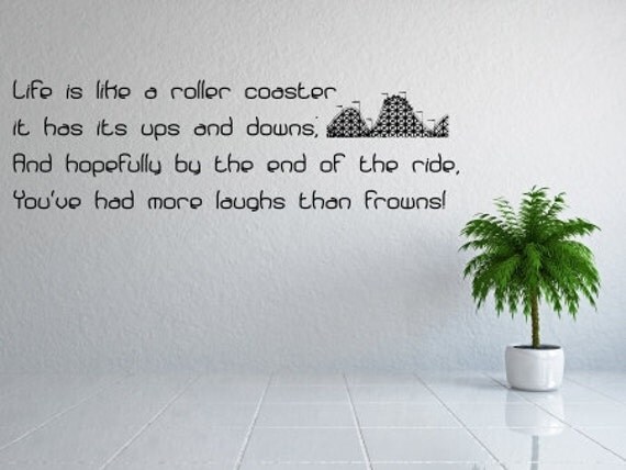 Roller coaster poem inspirational decals inspiring wall art