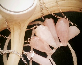 real rose quartz pendulum real rose quartz pendulum