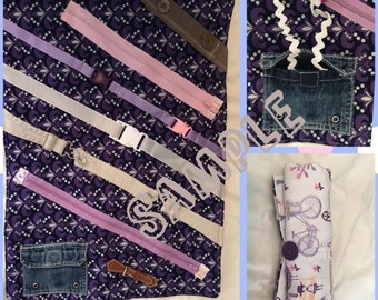 Made to Order Adult Busy Blanket, Fidget Blanket, Alzheimer's Aid