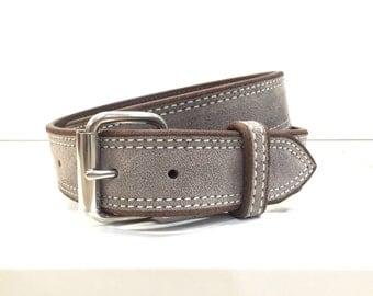 Gray Suede Belt, Gray Leather Belt, Gray Belt, Suede Belt, Leather Belt, Silver Belt, Grey Belt, Unisex Belt, Women's Belt, Men's Belt
