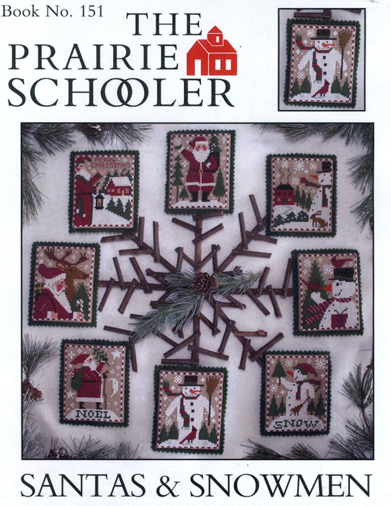 Santas & Snowmen By Prairie Schooler Counted Cross Stitch