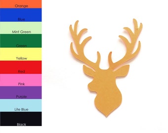 25 Pack - Paper Deer Shape, Deer Head Die Cut, Deer Cut Out, Paper Wild Animals, Paper Party Supplies