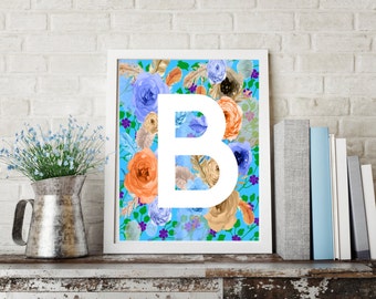 Letter b poster | Etsy