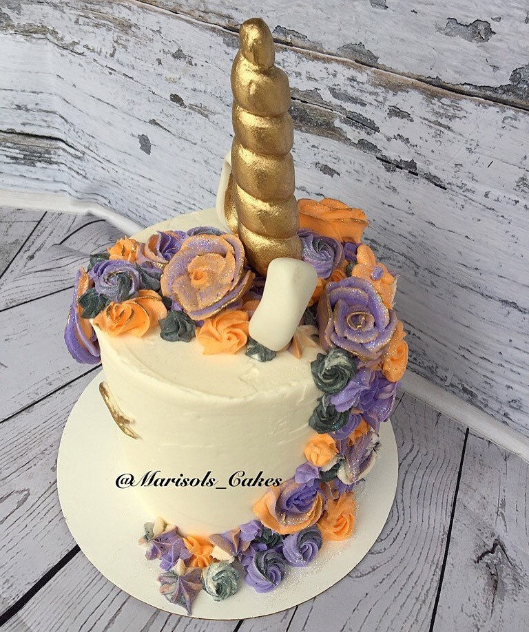 Fondant Unicorn horn and ears Cake topper