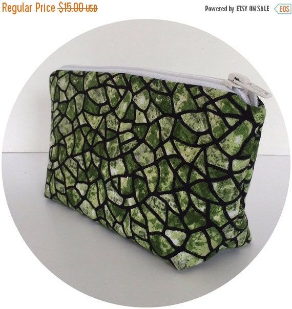 dark green makeup bag