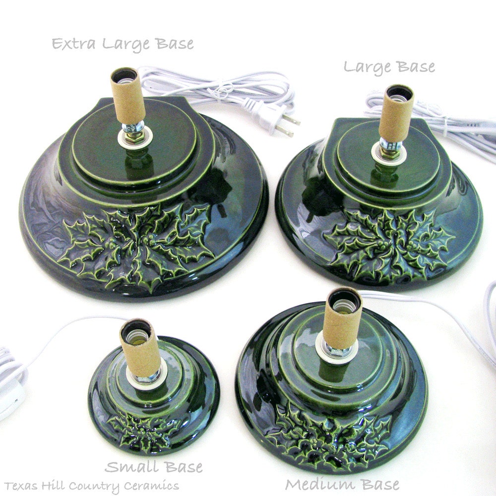 Large Replacement Base for Ceramic Christmas Tree with Holly