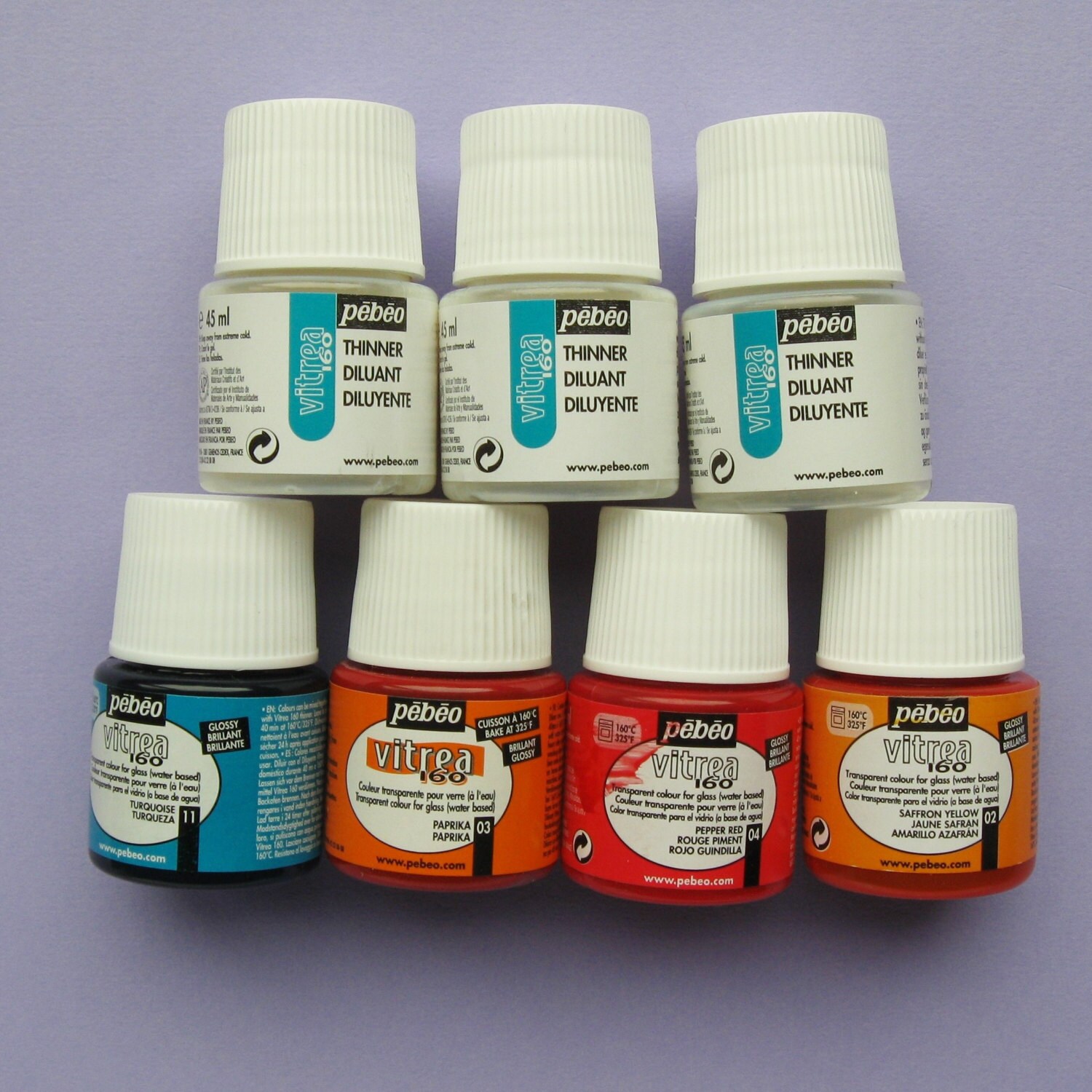 Pebeo Vitrea 160 water based glossy transparent glass paint