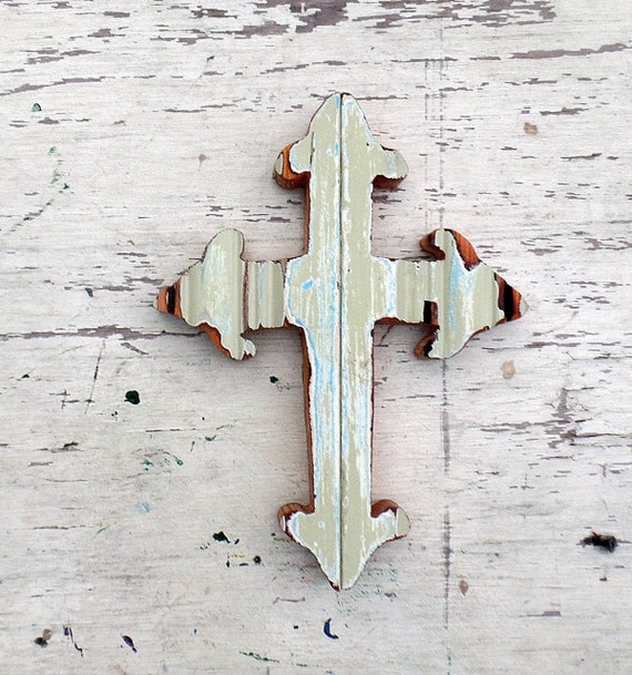 Wooden Wall Cross Reclaimed Wood Cross Distressed Cross