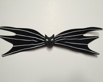 The Nightmare Before Christmas Jack Skellington Inspired Black Cat Bow Tie Halloween Costume Accessory