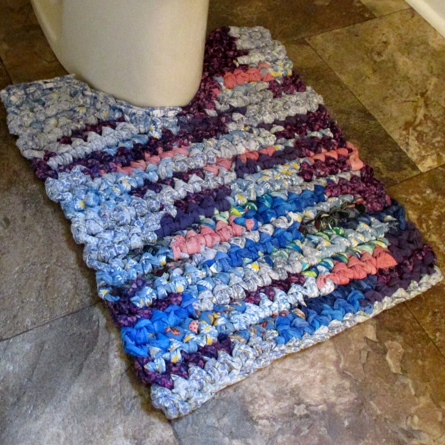 Boho Decor Bathroom Rug Toilet Mat Washable by ThankfulRoseHome