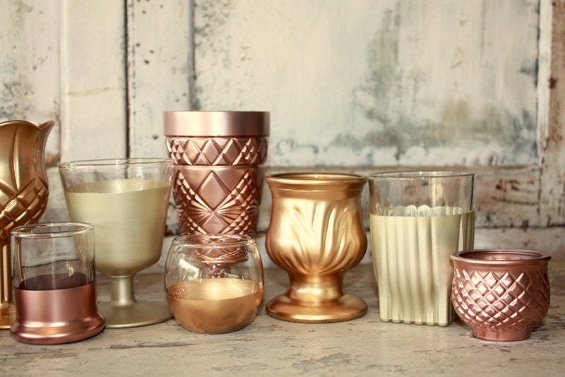 100 gold candle holders champagne gold wedding decor CUSTOM