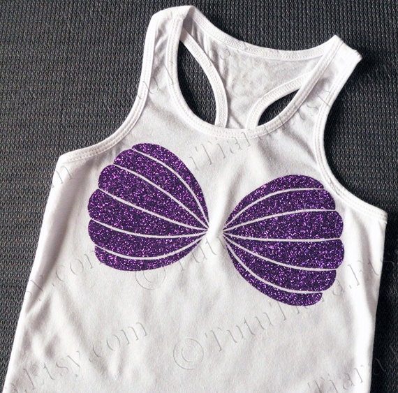 mermaid seashell bra shirt