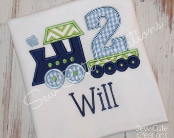 Train Birthday Shirt, Boy Train Shirt, first birthday shirt second birthday shirt, Boy birthday shirt Girl Birthday shirt sew cute creations