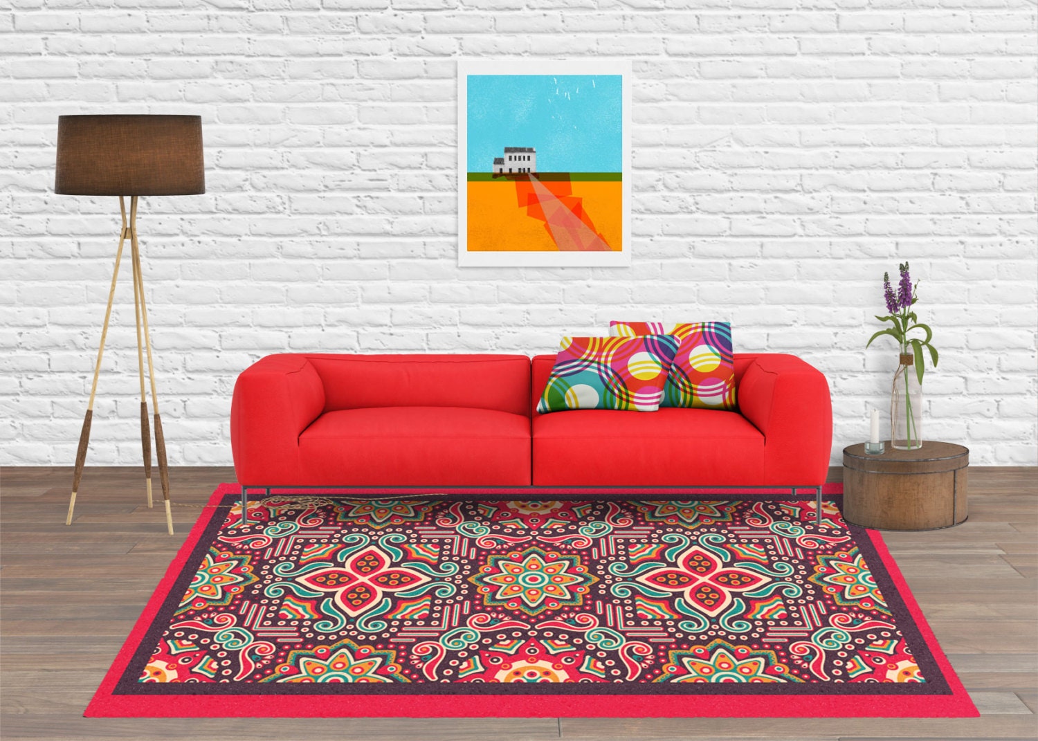 Area rug Decorative Rug mexican rug contemporary rug