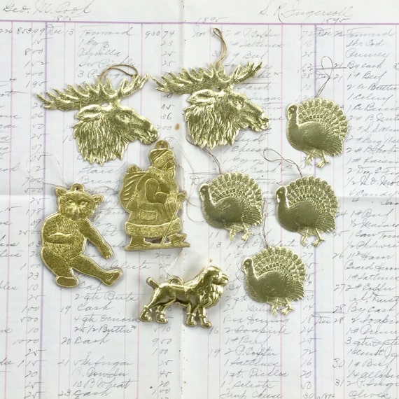 Dresden Vintage Christmas Ornaments Gold German Craft Supply