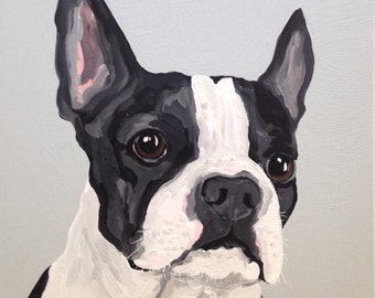 Custom Dog Portrait, 8 x 8 Custom Dog Portrait, Custom Pet Portrait, Custom Dog Painting
