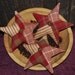 Beautiful Quilt Top Christmas Stars Ornies Tucks Bowl Fillers