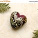ON SALE 40% OFF Amethyst Treasure Heart Focal Bead - Handmade Glass Lampwork Bead -11818505