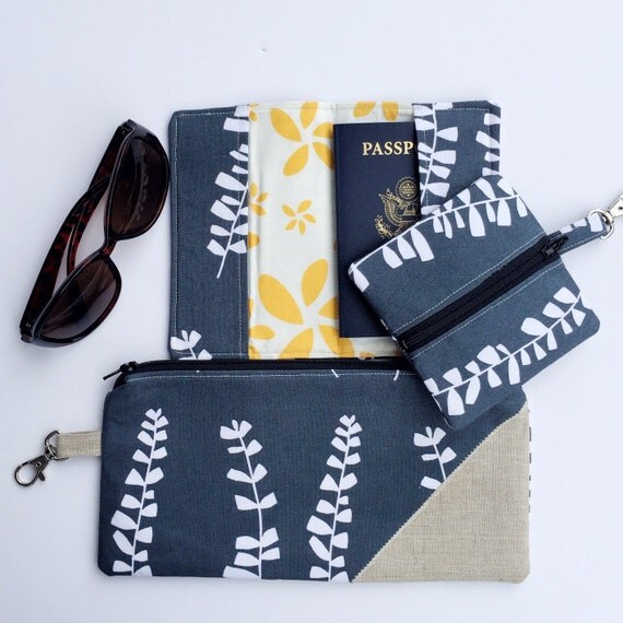 Cute travel set travel accessories set by BellflowerTextiles