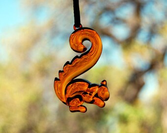 Large Squirrel Ornament | Orange Squirrel | Woodland Forest Squirrel