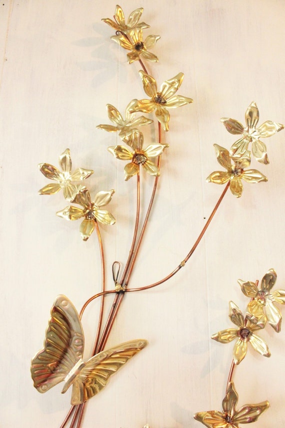 brass wall sculptures mid century metal wall by ninedoorsvintage