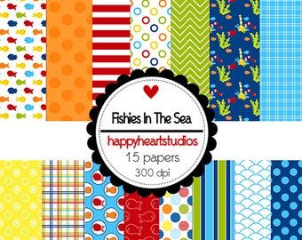 Digital Scrapbook FishiesInTheSea-INSTANT DOWNLOAD