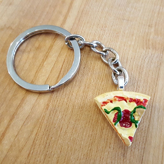 Food Keychain Pizza Keychain Backpack Charm Keyring Food