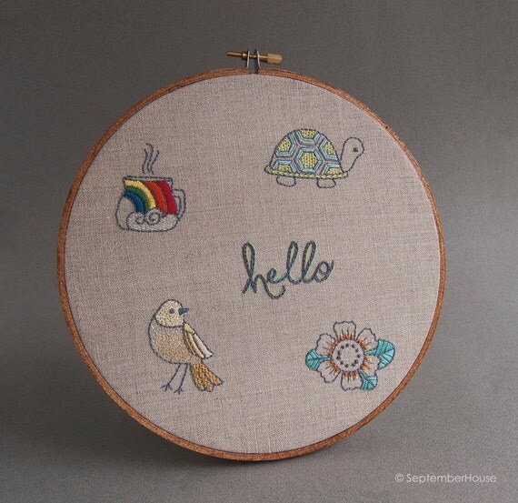 Hand Embroidery Patterns QUICK STITCH Hand by SeptemberHouse