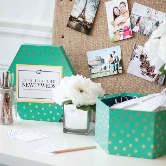 Wedding Tip Jar Wedding Advice Cards DIY Printable Newlywed