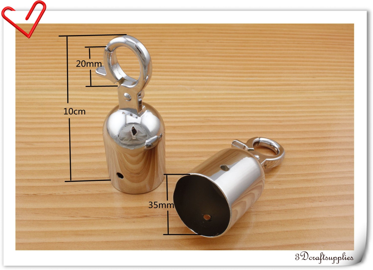 35mm Nickel Cord end rope end snap hook Cord end cap with