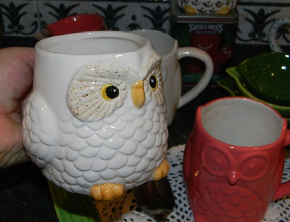 Ceramic Owl Mug Cup Coffee Tea Or Decoration Kitchen Vessel