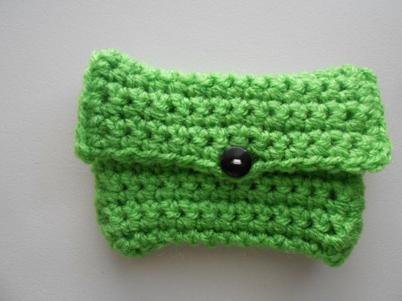 Crochet Coin Purse Money Holder Limeade