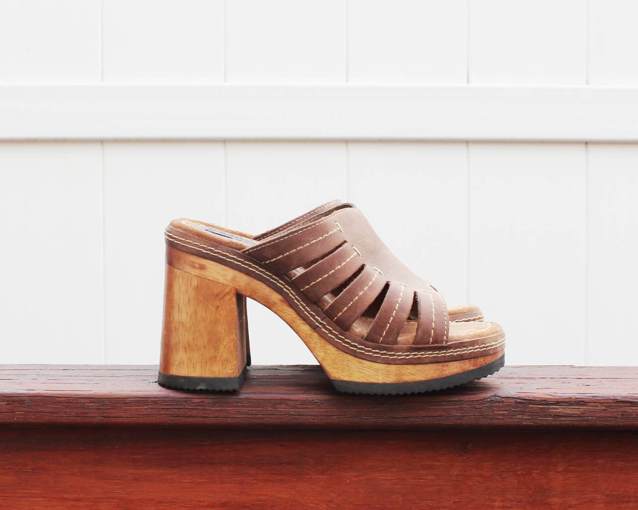 candies wooden platform shoes