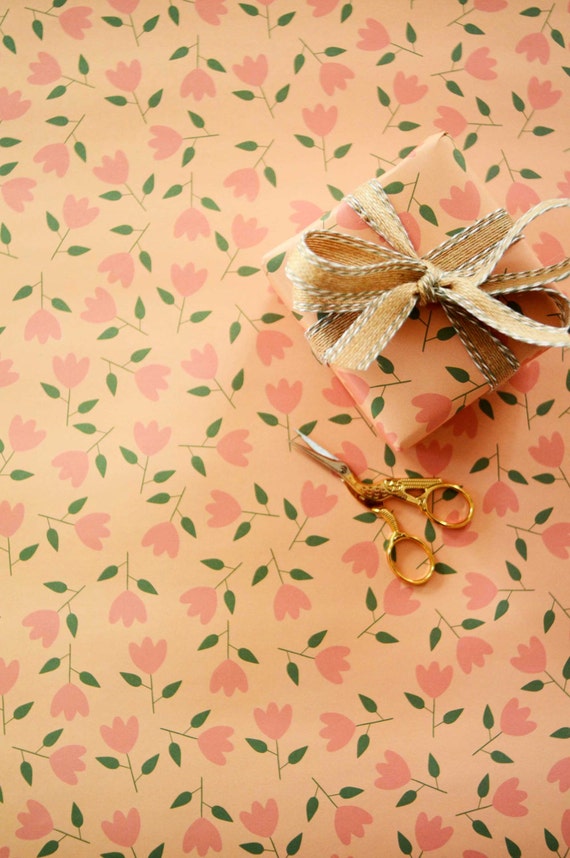 Flower Gift Wrap Flower Wrapping Paper Gift Wrap Sheets