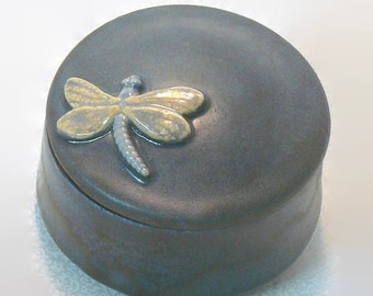 Ceramic Keepsake Box - Dragonfly Keepsake Box