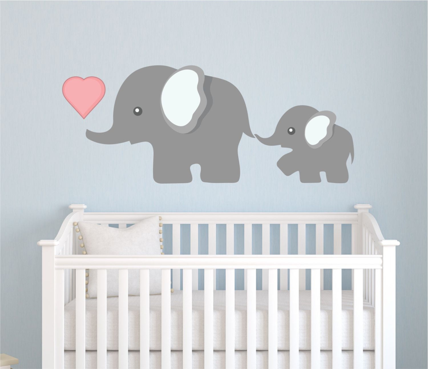 Elephant Wall Decal Nursery Wall Decal Mom And Baby Elephant