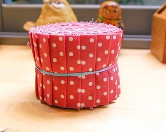 Scrumptious Quilt Jelly Roll Polka Dot Strips Fabric Roll 2