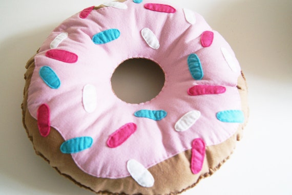 pink doughnut cushion