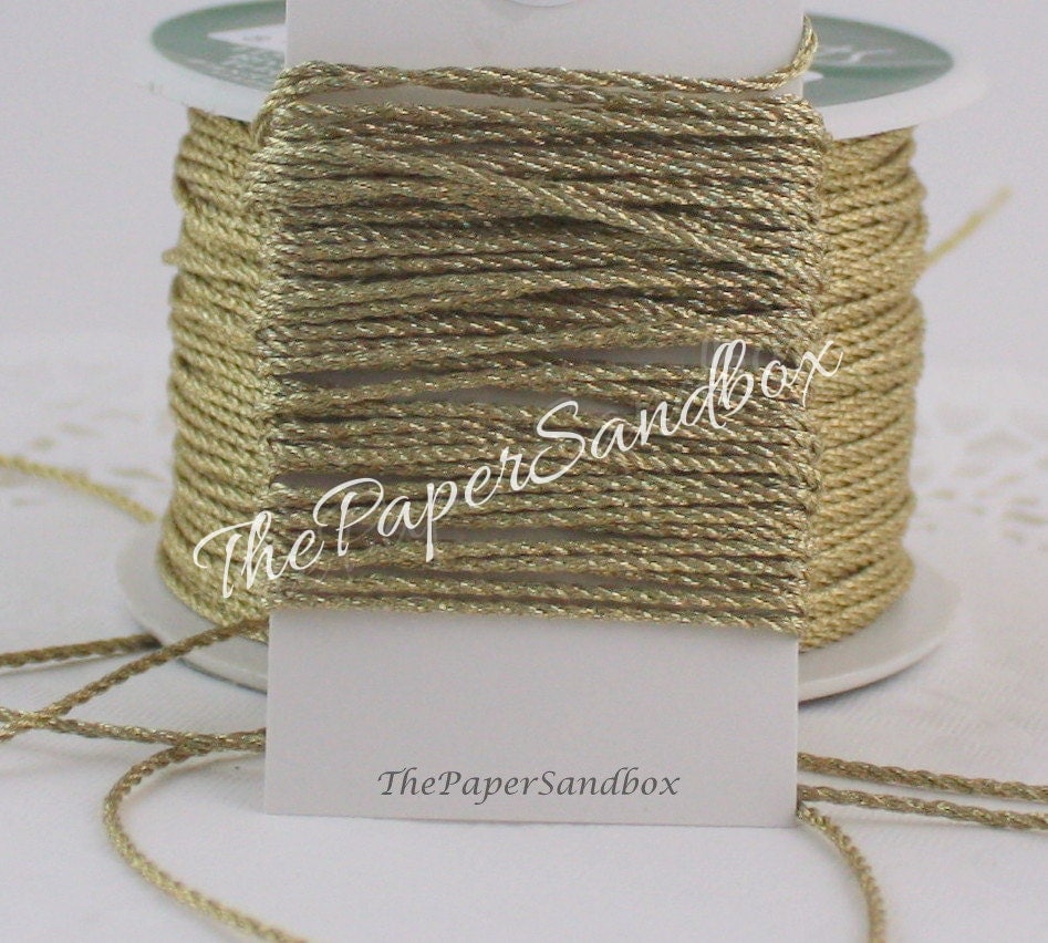 Gold Cord Twine Matte Gold Twine 1 mm 10 yards Weddings