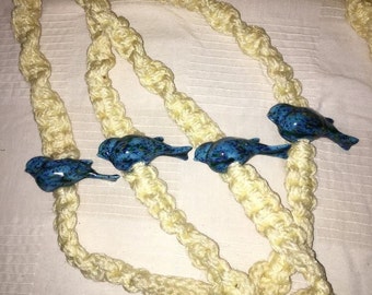 Vintage Crewel Work Cashmere Scarf main image 1