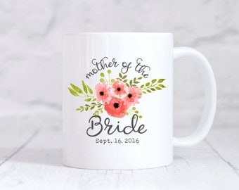 Mother of the Bride Gift from Bride Mother of the Bride Mug Mother of the Bride Wedding Gifts for Mom Wedding Gift Ideas Floral Peach